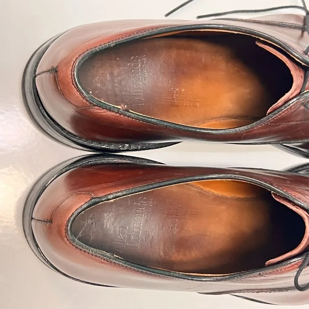 Allen Edmonds Park Avenue Brown Leather Cap-Toe Oxford Dress Shoes 11B 1USA